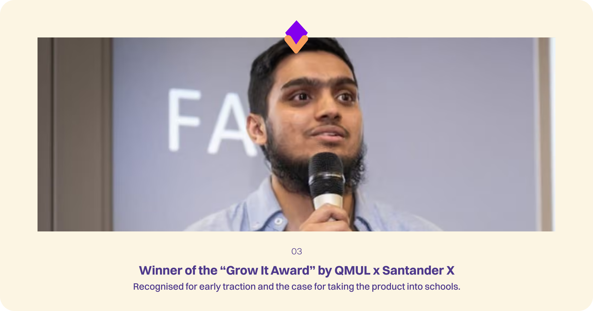 Award or milestone 3